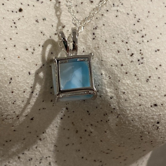 Larimar sterling silver necklace - Picture 3 of 3